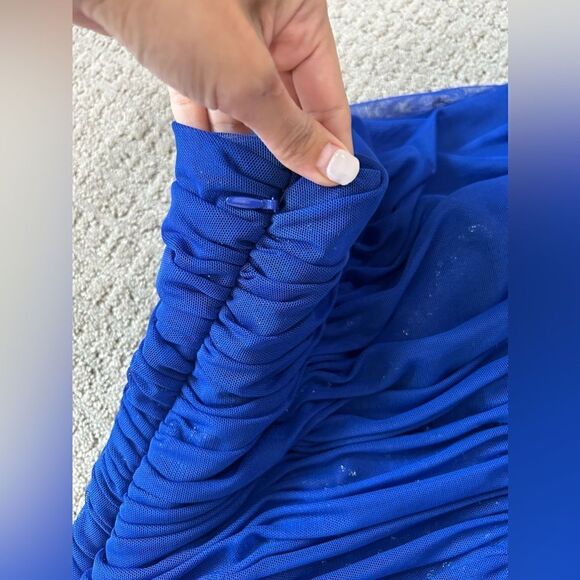 BCBGMaxAzria Blue One-Shoulder Dress - Picture 7 of 11